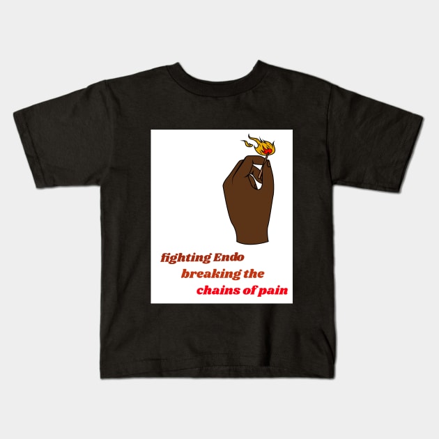 fighting Endo, breaking the chains of pain Kids T-Shirt by Zipora